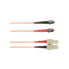 BLACKBOX OM2 50/125 MULTIMODE FIBER OPTIC PATCH CABLE - OFNR PVC, ST TO ST, ORANGE, 6-M ( FOCMR50-006M-STST-OR